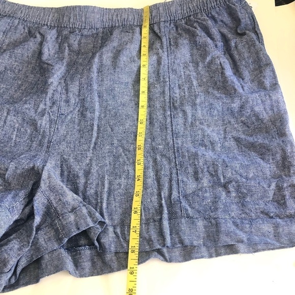 Old Navy High Waisted Linen-Blend Shorts 3.5" inseam Chambray Blue PLUS Size 4X - Picture 9 of 13